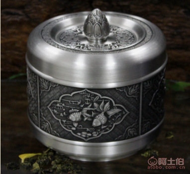 大誠錫器純錫茶葉罐 富貴有余，匠心工藝與實(shí)用密封的完美融合